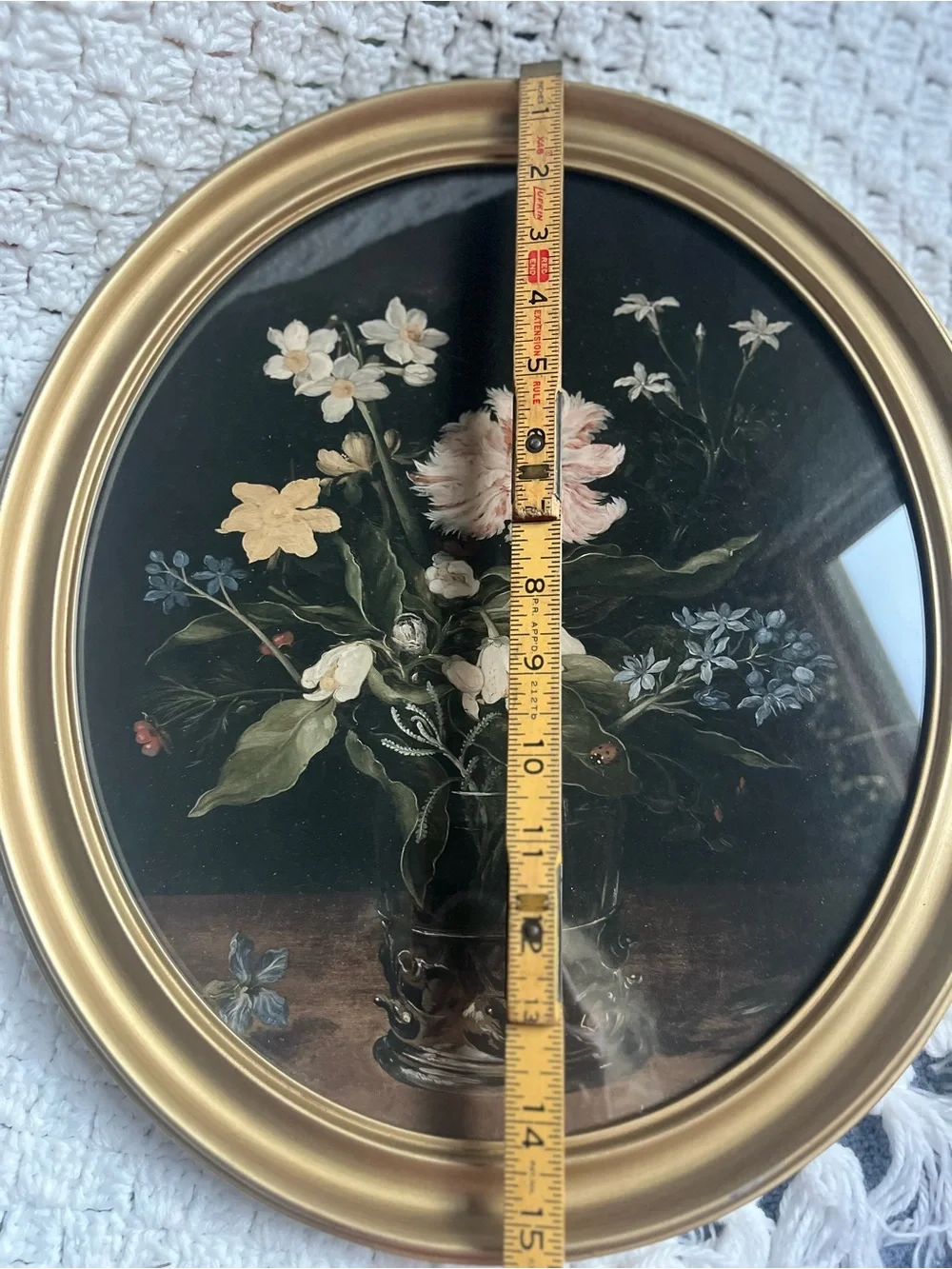 Gold Oval Floral Wall Art - Classic Home Accent